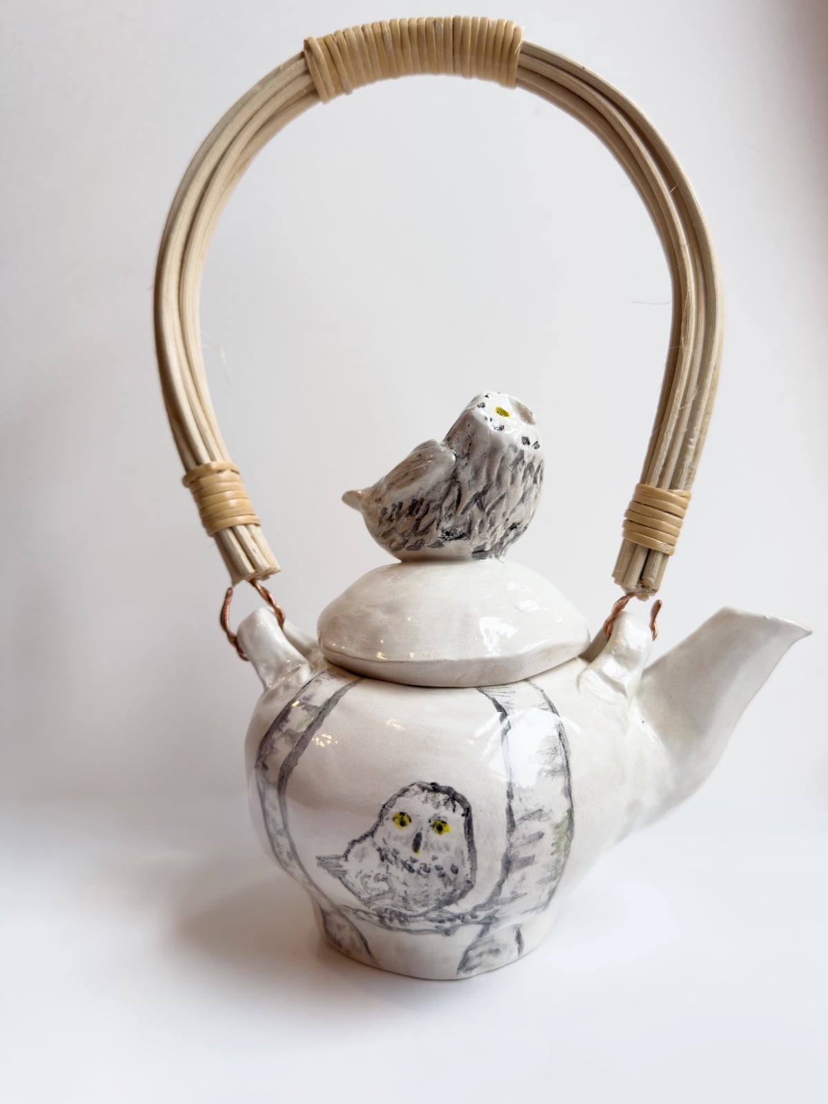 Snow Owl Teapot
