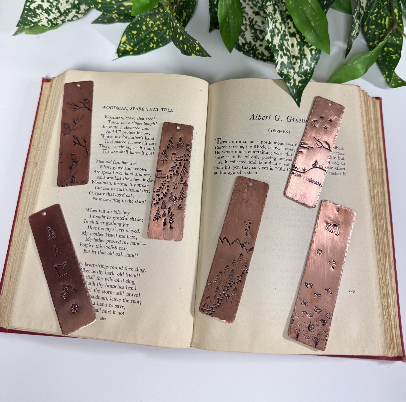 Hand Stamped Bookmarks