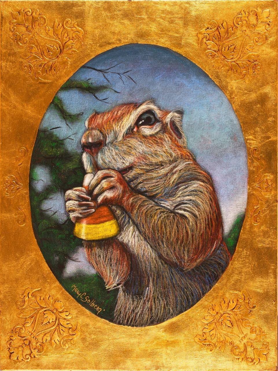 GOPHER WITH CANDY CORN